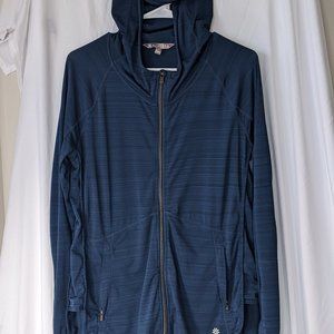 Athleta Tunic zip up hooded  lightweight jacket - cover up Size M